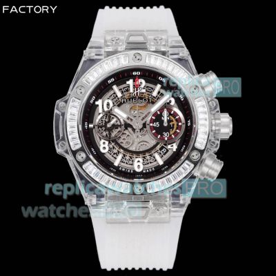 HBF Swiss Copy Hublot Big Bang Unico Chronograph Sapphire Diamond Watch